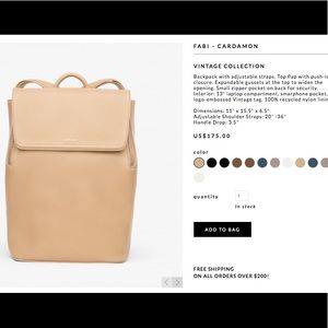 Matt & Nat FABI vegan leather backpack in cardamom